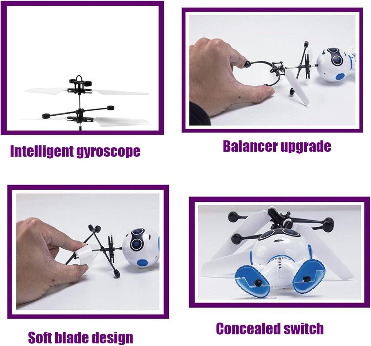 Robot volador con sensor de inducción