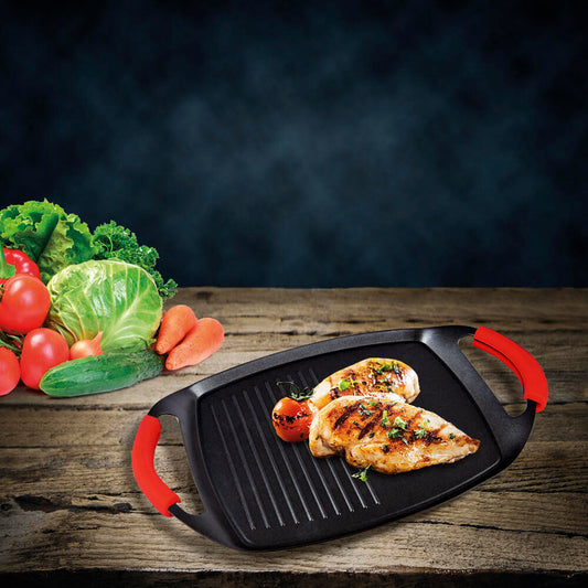 Plancha Grill De Inducción 47 cm Con Revestimiento De Piedra